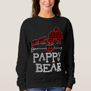 Red Kariert Pappy Bear Matching Family Christmas E Sweatshirt