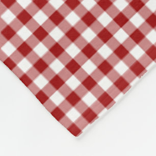 Red Kariert Picnic Fleecedecke