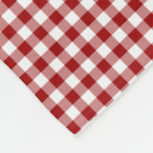 Red Kariert Picnic Fleecedecke (Ecke)