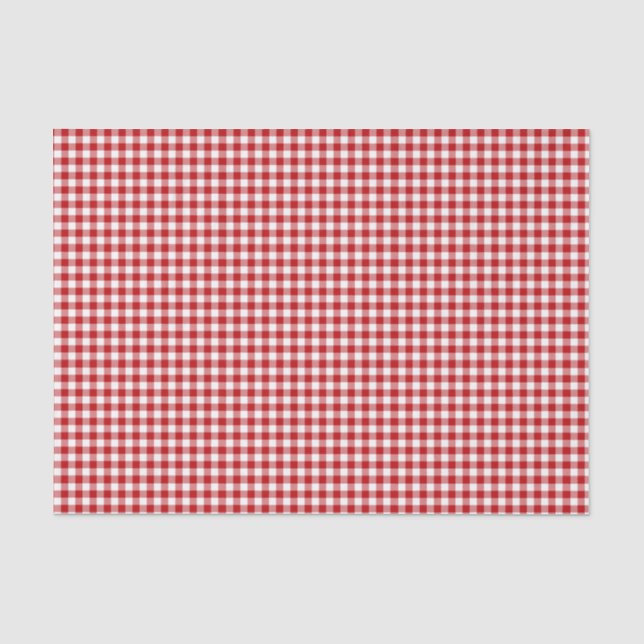 Red Kariert, Red Gingham Seidenpapier (Vorderseite)