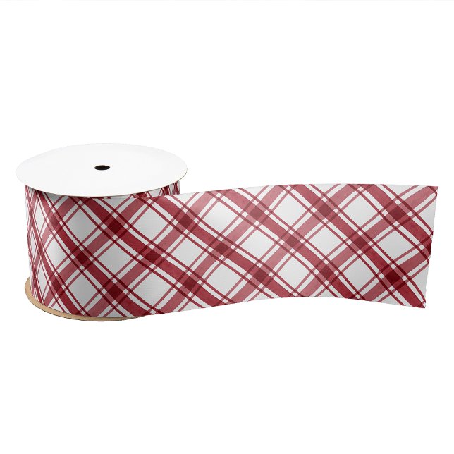 Red Kariert Ribbon Satinband (Red Plaid Ribbon
)