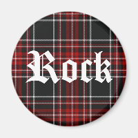 Red Kariert Rock - Magnet