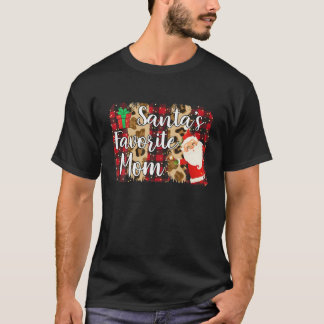 Red Kariert Santa's Lieblingsfamilie Mama Matching T-Shirt