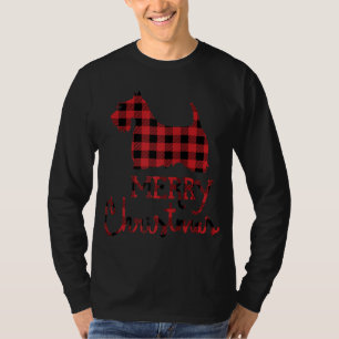 Red Kariert Scottie Dog Lover Christmas Matching F T-Shirt