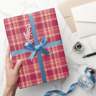 Red Kariert Tartan Geschenkpapier