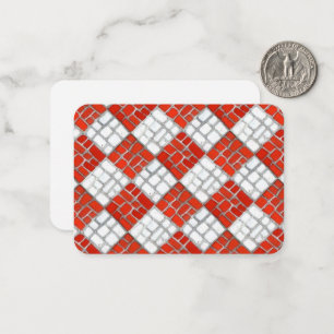 RED KARO MOSAIC 3.5x2.5 Flachkarte / Horizontal Mitteilungskarte