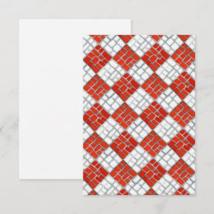 RED KARO MOSAIC 3.5x5 Flachkarte / Vertikal Karte