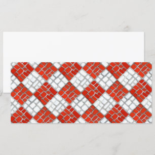 RED KARO MOSAIC 4x9.25 Flachkarte / Horizontal Karte