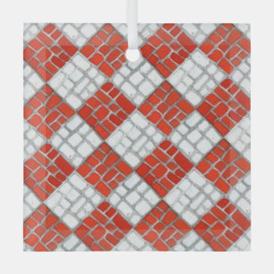 RED KARO MOSAIC Glasplatz Ornament Aus Glas