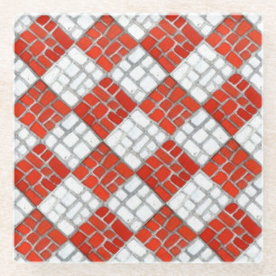RED KARO MOSAIC Glass Drink Untersetzer