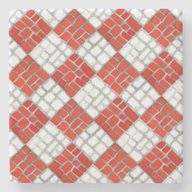 RED KARO MOSAIC Marbella Stone Untersetzer (Vorderseite)