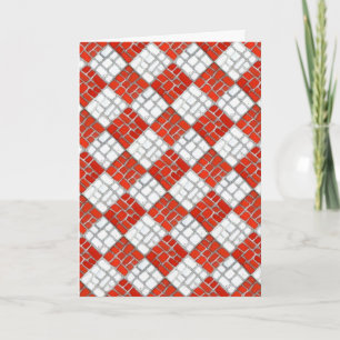 RED KARO MOSAIC Weihnachtskarte Feiertagskarte