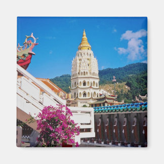 Red Kek Lok Si Temple, Penang, Malaysia Blume Magnet