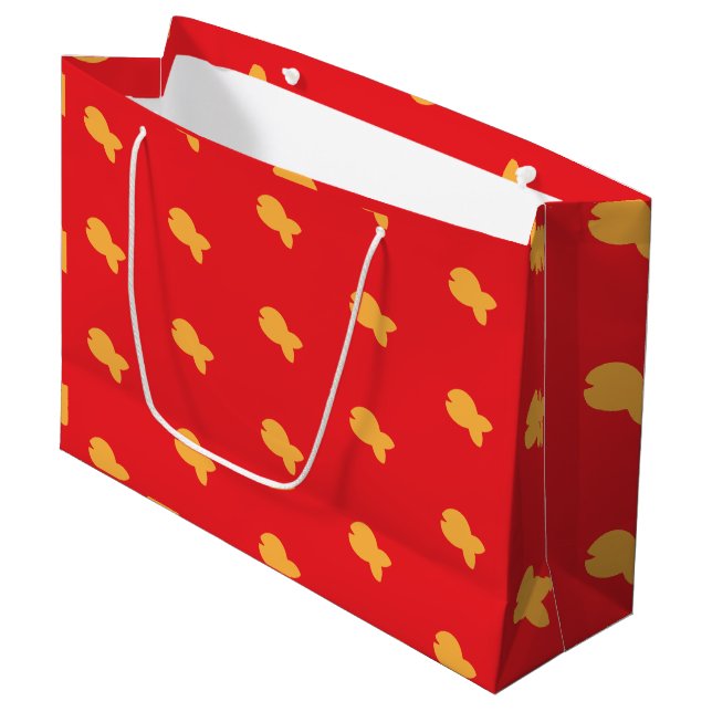 Red Kids Große Geschenktüte (Vorderseite Schrägansicht)