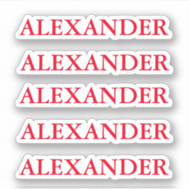 Red Kids Name Cut Out Aufkleber mit Namen Weihnach