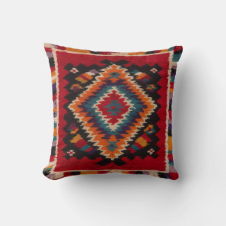 Red Kilim Coussin Royaume-Uni : Conception traditi