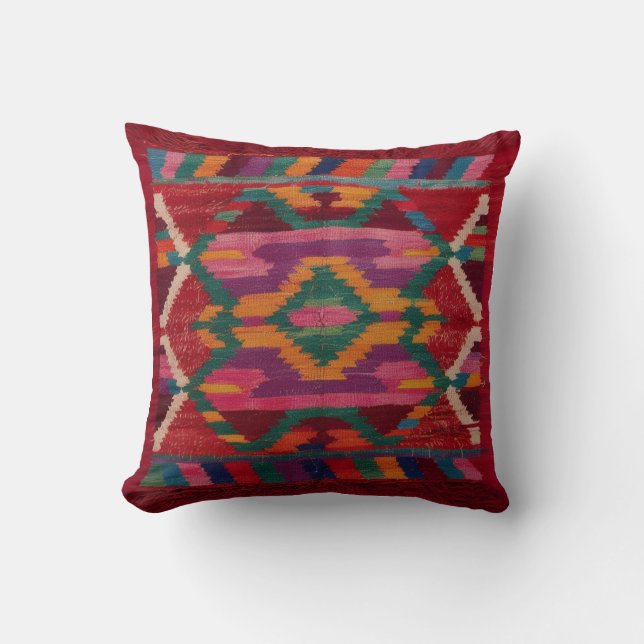 "Red Kilim Coussins Canada : Élégance artistique p (Recto)