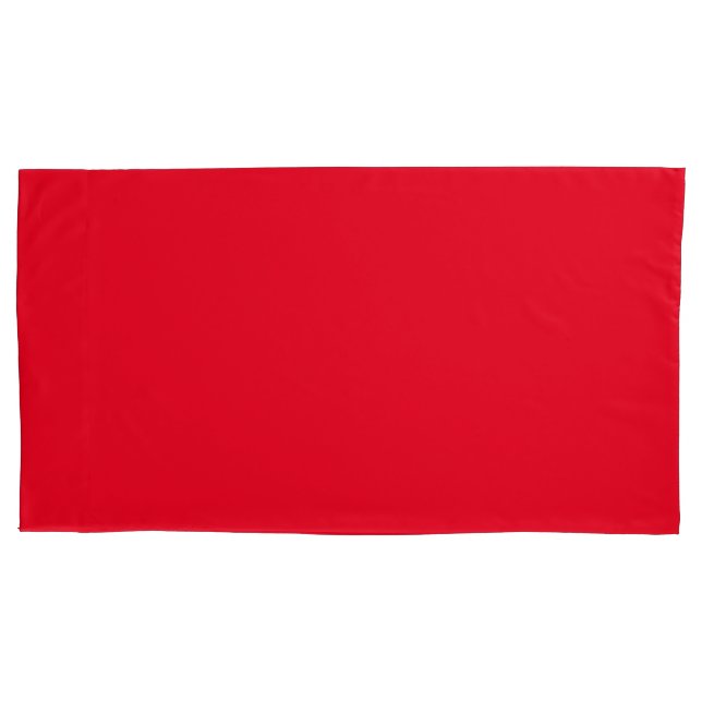 Red King Size Kissen Case Pair Kissenbezug (Vorderseite-Links)