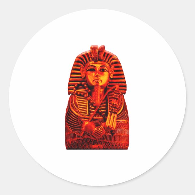 Red King Tut Runder Aufkleber (Vorderseite)