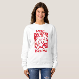 Red KiniArt Westie Chien Sweatshirt de Noël