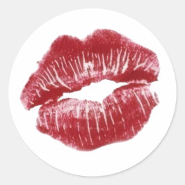 Red Kiss – A Bold Expression of Love Runder Aufkleber