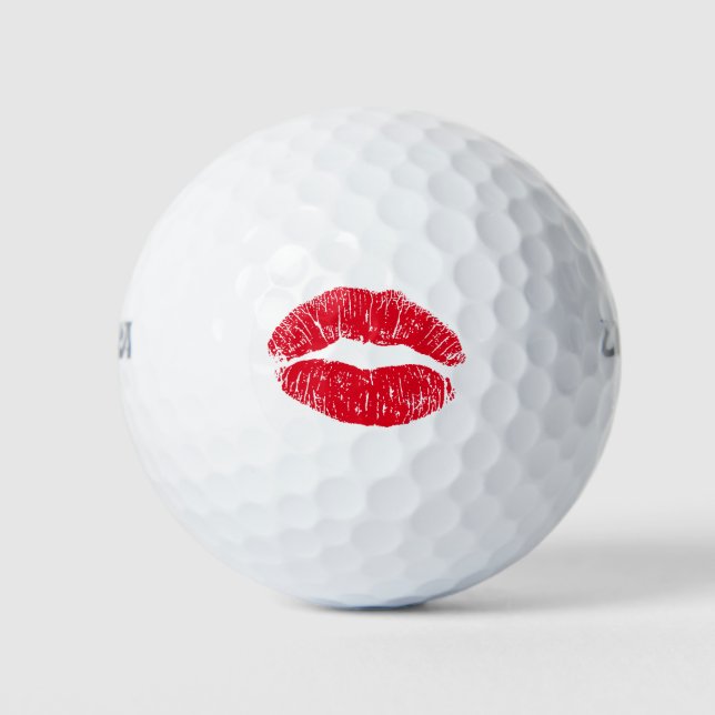 Red Kissing Lips Golfball (Vorderseite)