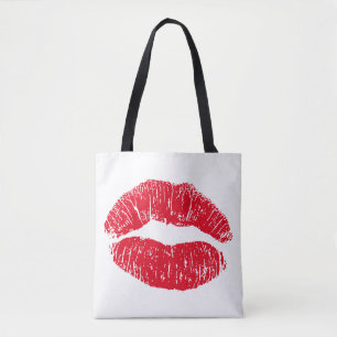 Red Kissing Lips Tasche