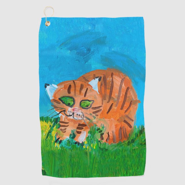 Red Kitten Golfhandtuch (Vorderseite)