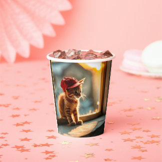 "Red Kitten Party Paper Cups: Spaß und einzigartig Pappbecher