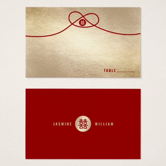 Red Knot Gewerkschaft Double Happiness Chinesische (Vorne & Hinten)