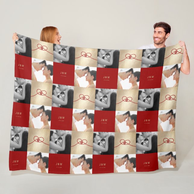 Red Knot Gewerkschaft Double Happiness Chinesische Fleecedecke (Beispiel)