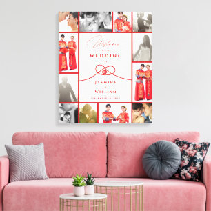 Red Knot Gewerkschaft Double Happiness Chinesische Leinwanddruck
