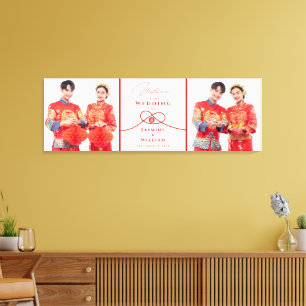 Red Knot Gewerkschaft Double Happiness Chinesische Leinwanddruck