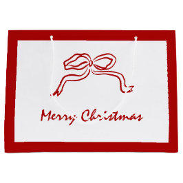 Red Knot Modern Christmas Große Geschenktüte