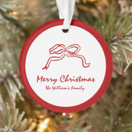 Red Knot Modern Christmas Ornament