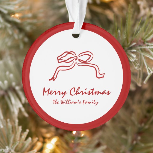 Red Knot Modern Christmas Ornament (Baum)