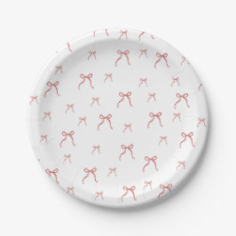 Red Knot Modern Christmas Pappteller