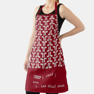 Red KOCH Mud Cloud Tribal Africa Pattern Schürze