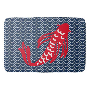 Red Koi Fish Badematte