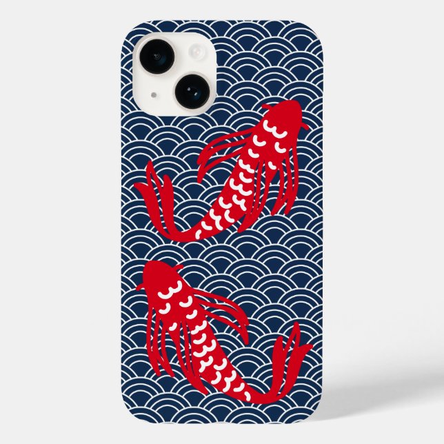 Red Koi Fish Case-Mate iPhone 14 Hülle (Rückseite)