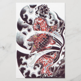 Red Koi Tattoo Design Briefpapier