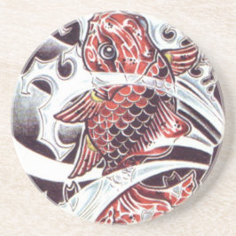 Red Koi Tattoo Design Untersetzer