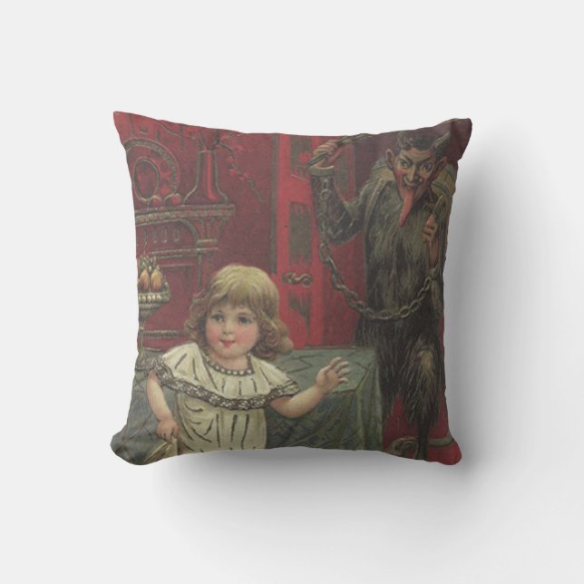 Red Krampus Girl Dining Room Switch Kissen (Vorderseite)