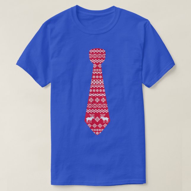 Red Krawatte Ugly Christmas Happy Holiday Party T-Shirt (Design vorne)