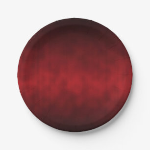 Red Künstlerisch Gothic Ombre Pappteller