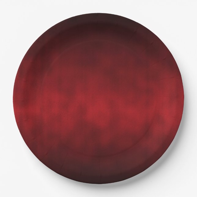 Red Künstlerisch Gothic Ombre Pappteller (Vorderseite)
