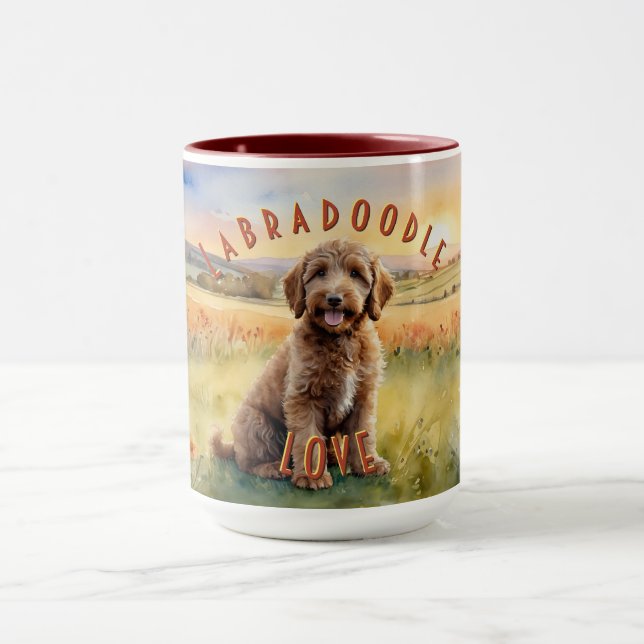Red Labradoodle, individualisierbarer landwirtscha Tasse (Zentrum)