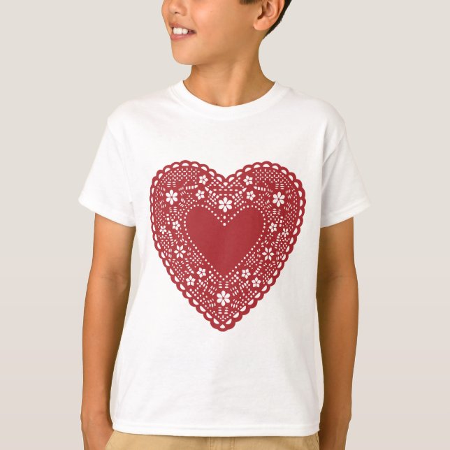 Red Lace Heart T-Shirt (Vorderseite)