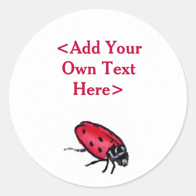 Red Lady Bug Insect Custom Stickers (Vorderseite)