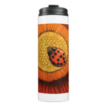 Red Ladybug auf Blume